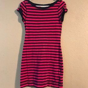 Sz XXS Pink and Blue Striped Banana Republic Dress